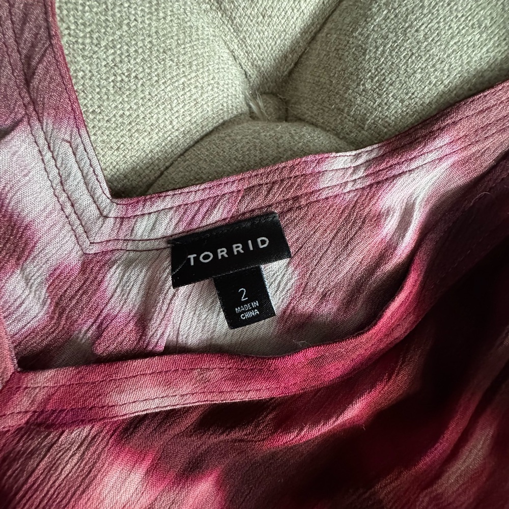 Torrid Women's Tie-Dye Pink Tank Top